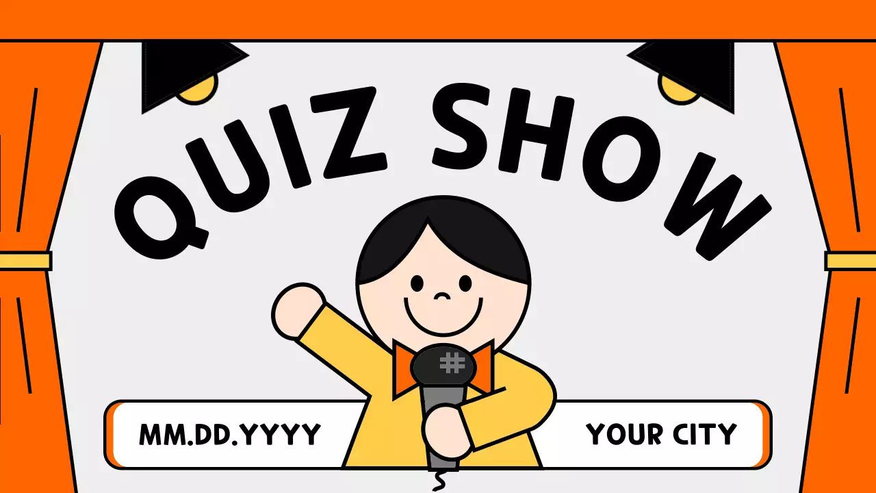 Orange Playful Quiz Announcement Presentation