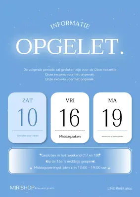 Strak concept vakantiebrief met een blauwe, subtiele nachthemel