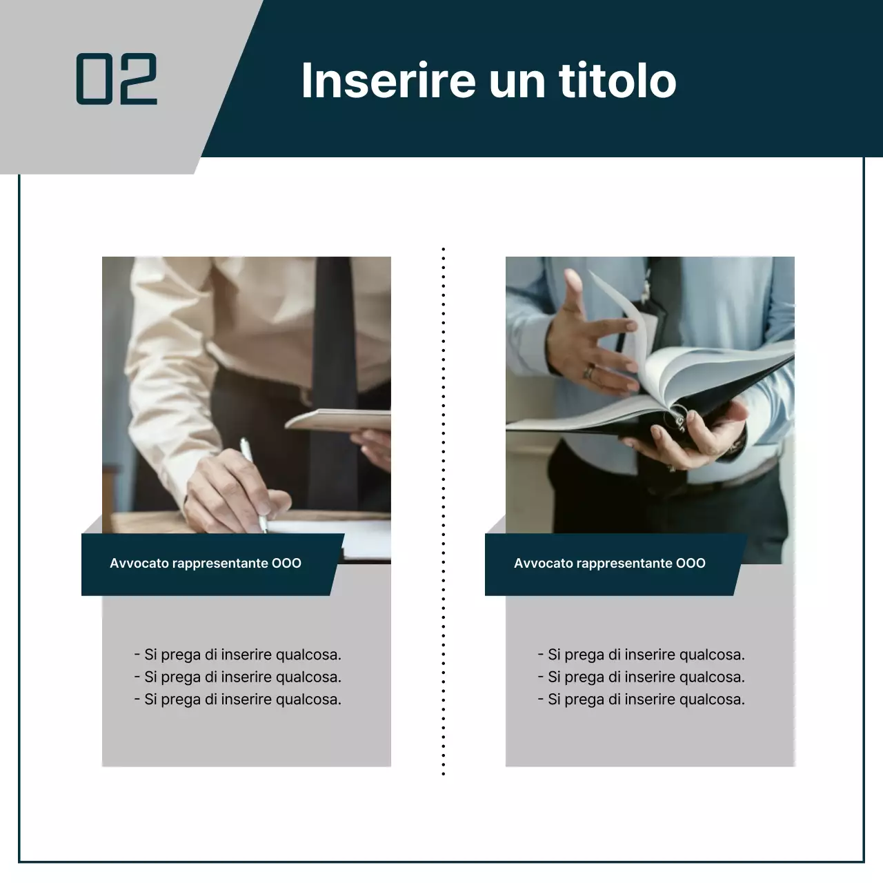 Una semplice lettera di presentazione aziendale in blu navy e grigio