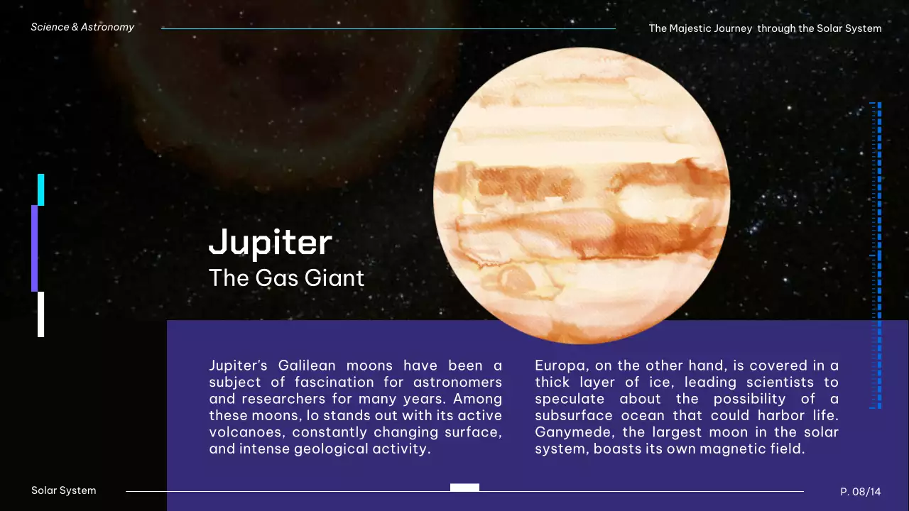 Bài thuyết trình hướng dẫn Hệ mặt trời hiện đại màu đen