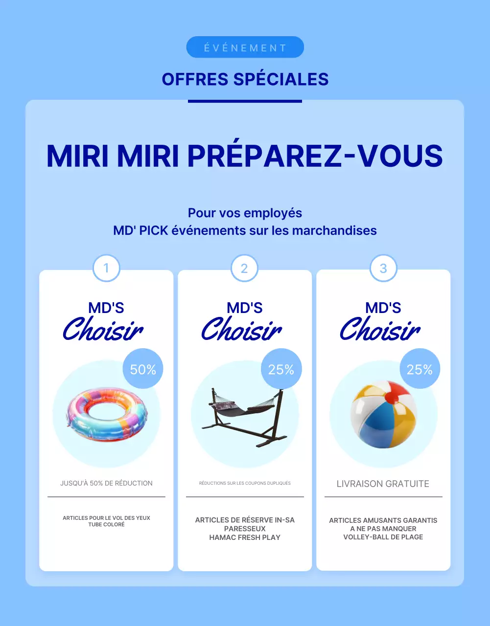 Guide pour une collection simple d'accessoires d'eau bleus et bleus clairs pour l'été