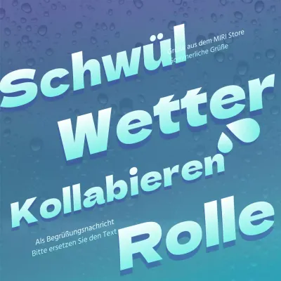 Ein einfacher Sommergruß in Blau und Hellblau