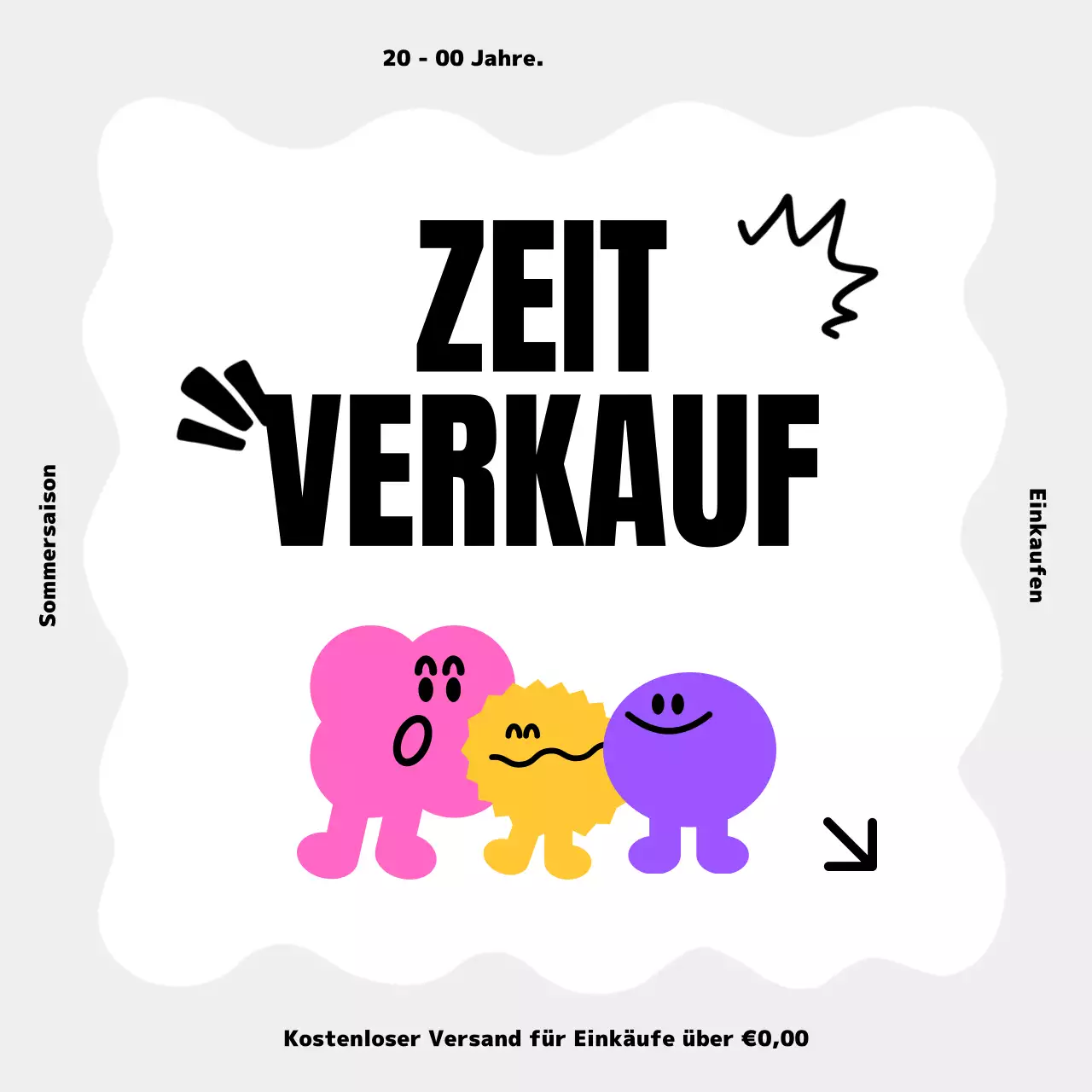 Graue und rosafarbene Kitschzeitanzeigen.