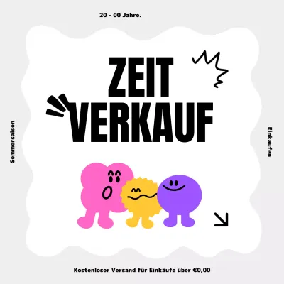 Graue und rosafarbene Kitschzeitanzeigen.