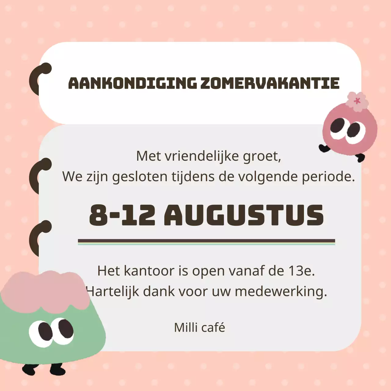 Mooie roze en bruine zomervakantie