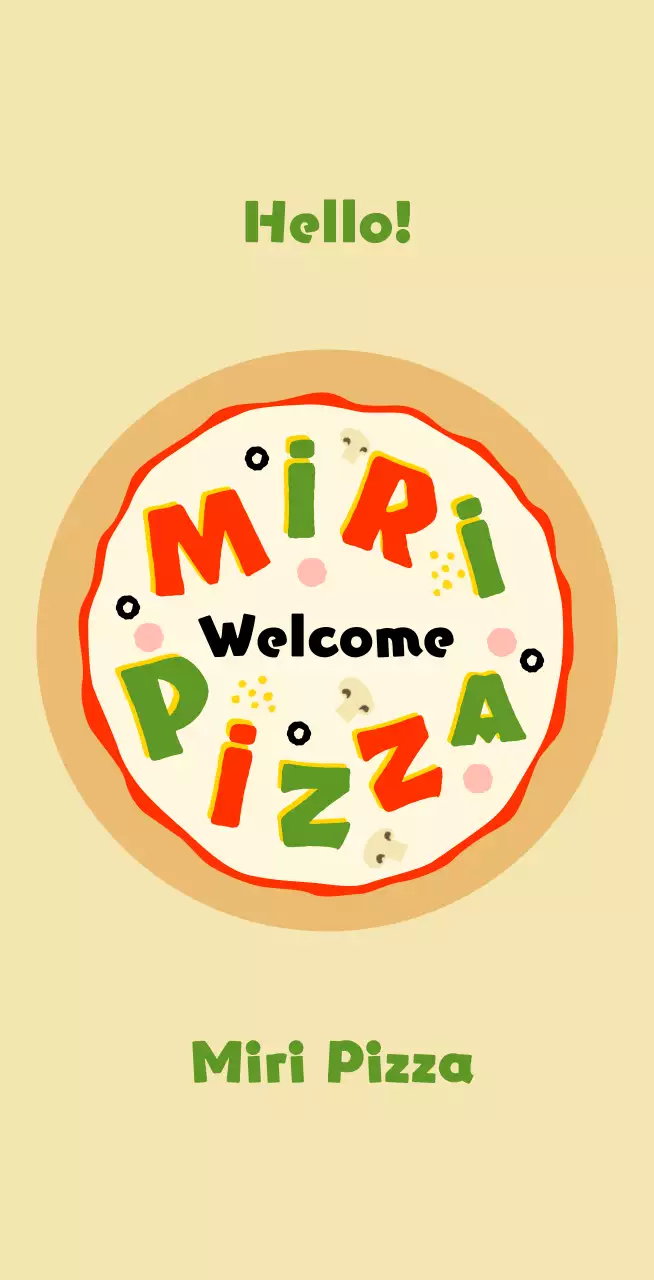 동그란 피자가게 피자모양 발매트