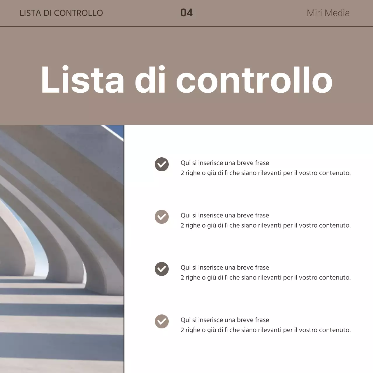 Una semplice newsletter aziendale in marrone e bianco