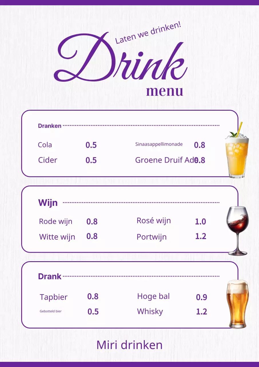 Een verzameling trendy restaurantmenuborden in lichtblauw