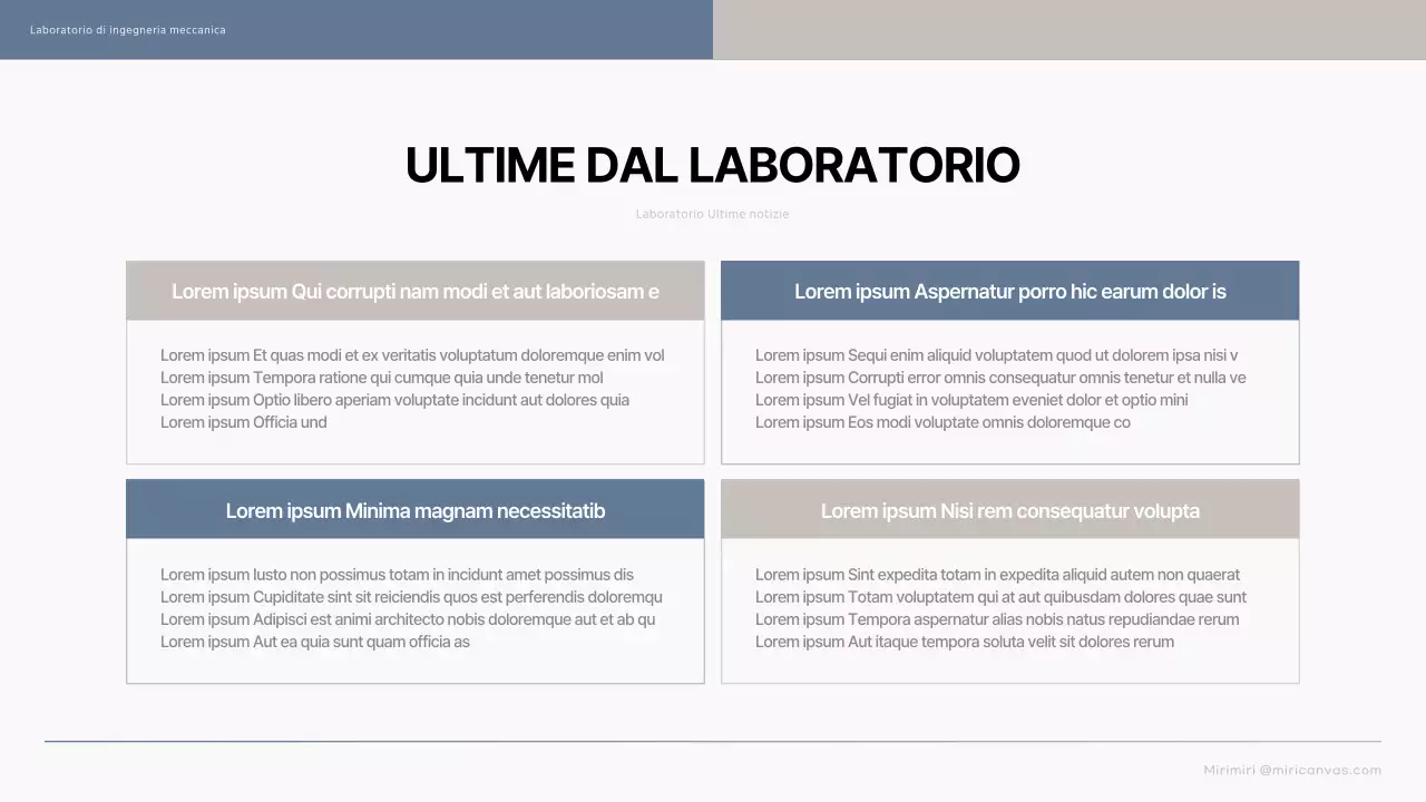 Una semplice introduzione blu e beige ai laboratori per laureati