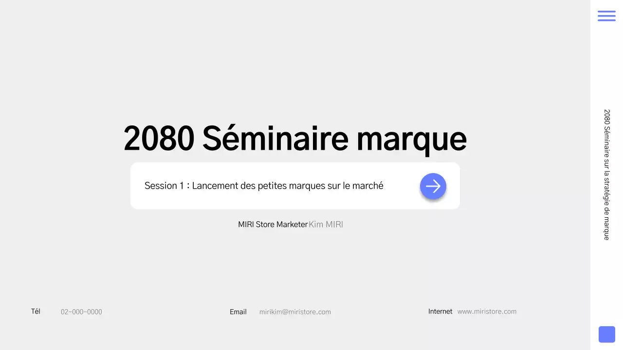 Une stratégie de marque simple en bleu et gris