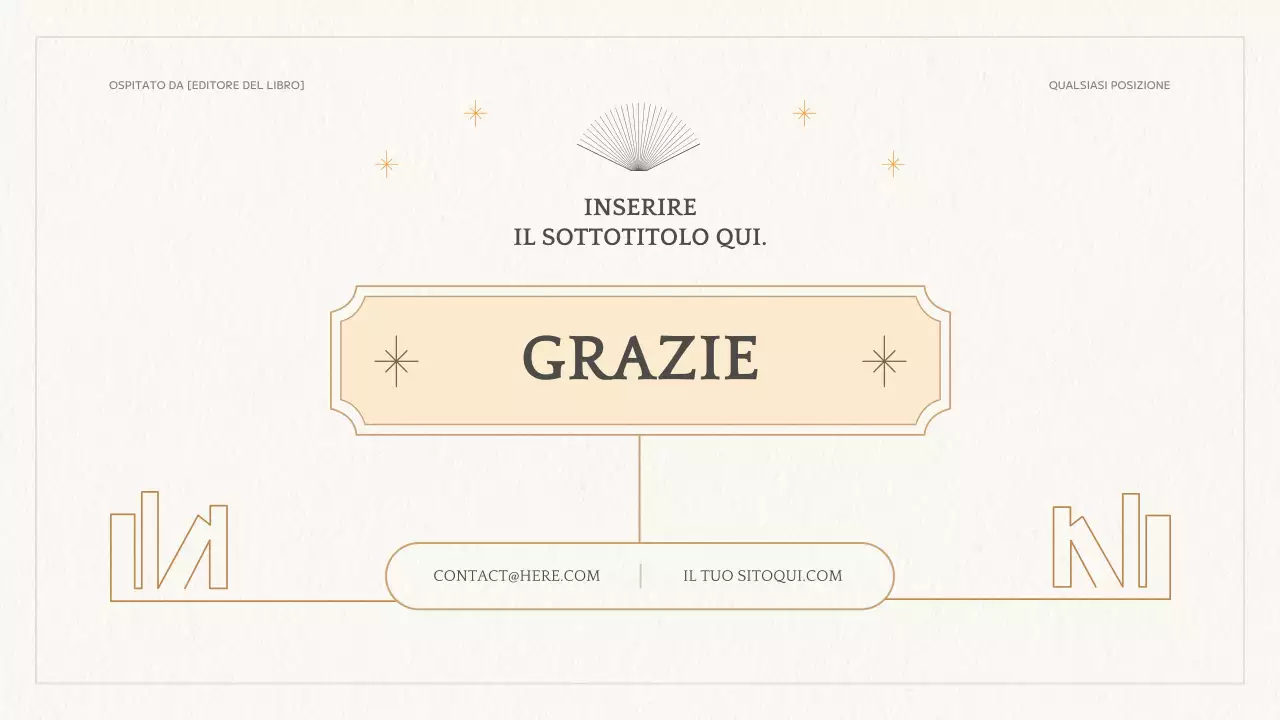 Presentazione del nuovo libro geometrico giallo e avorio