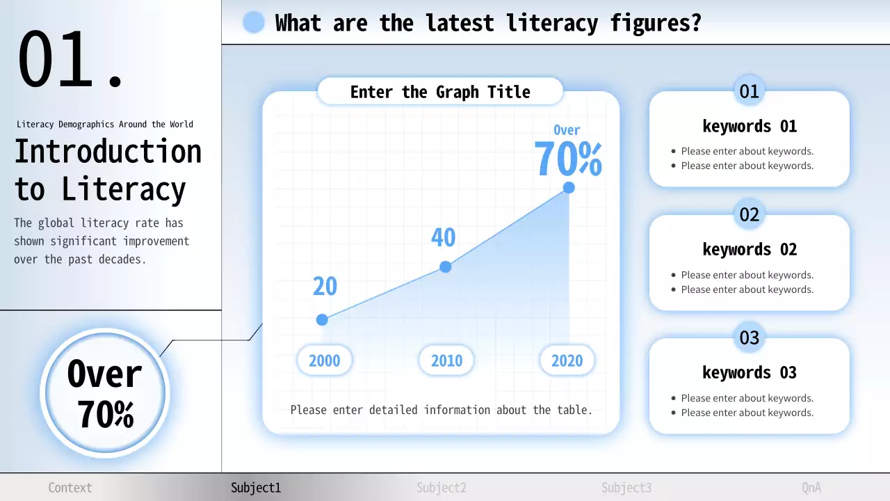 Blue Modern Literacy Guide Presentation