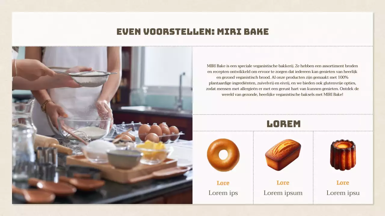 Recept voor een eendaagse cursus Modern bakken in Beige