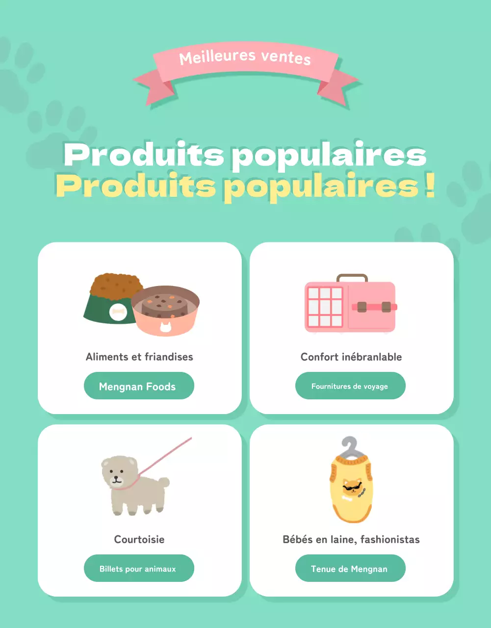 Une collection d'articles mignons pour animaux de compagnie en rose