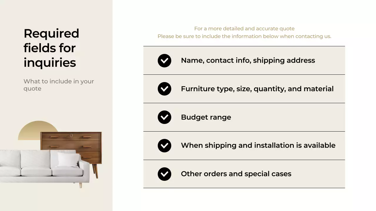 Beige Modern Furniture Promotion Presentation