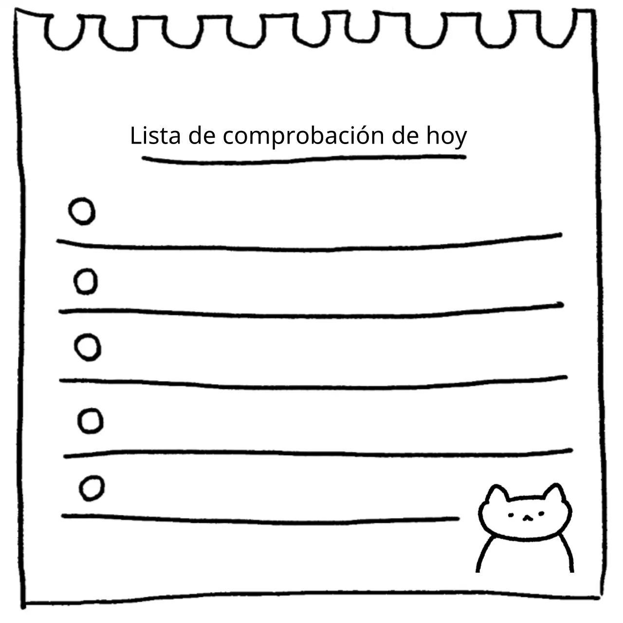 Lista de comprobación de Cute Today
