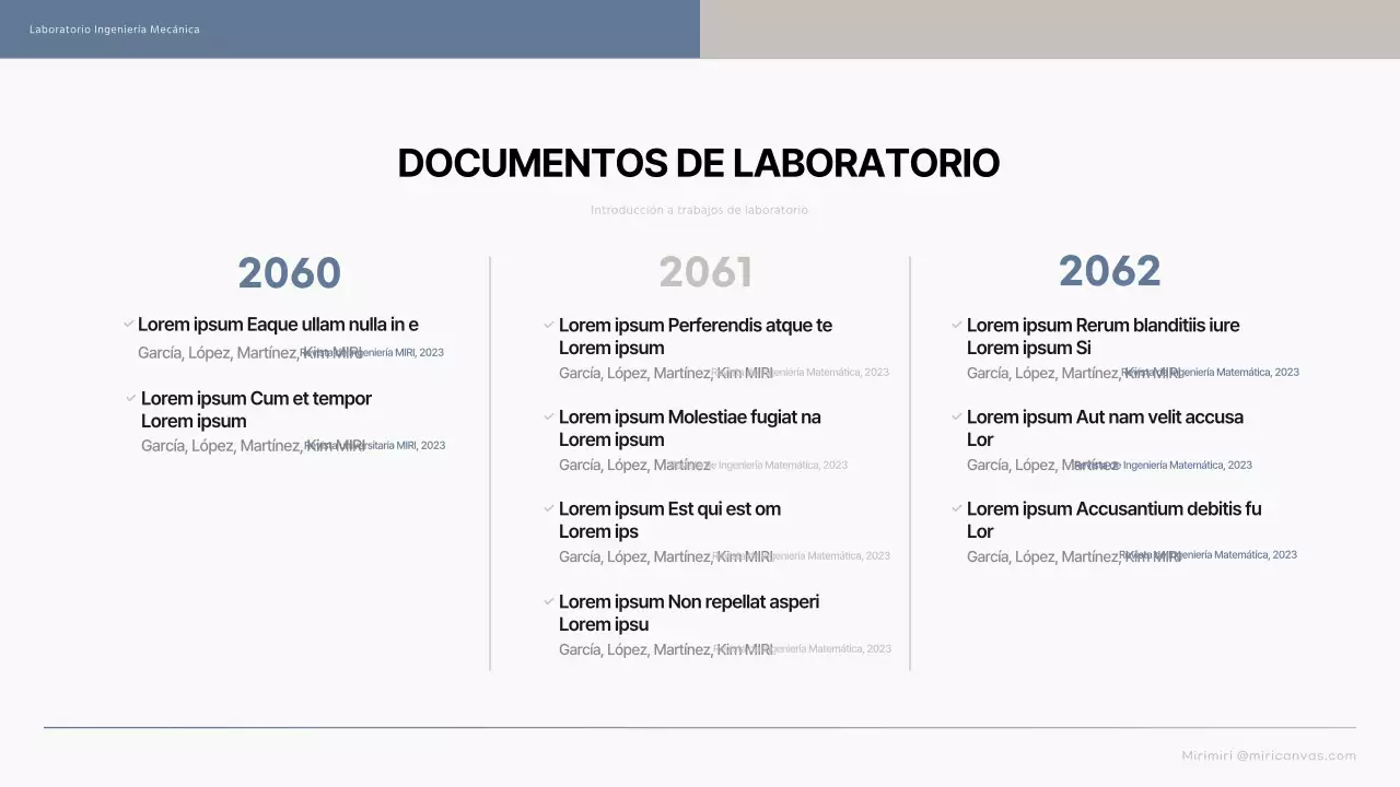 Una sencilla introducción azul y beige a los laboratorios de posgrado