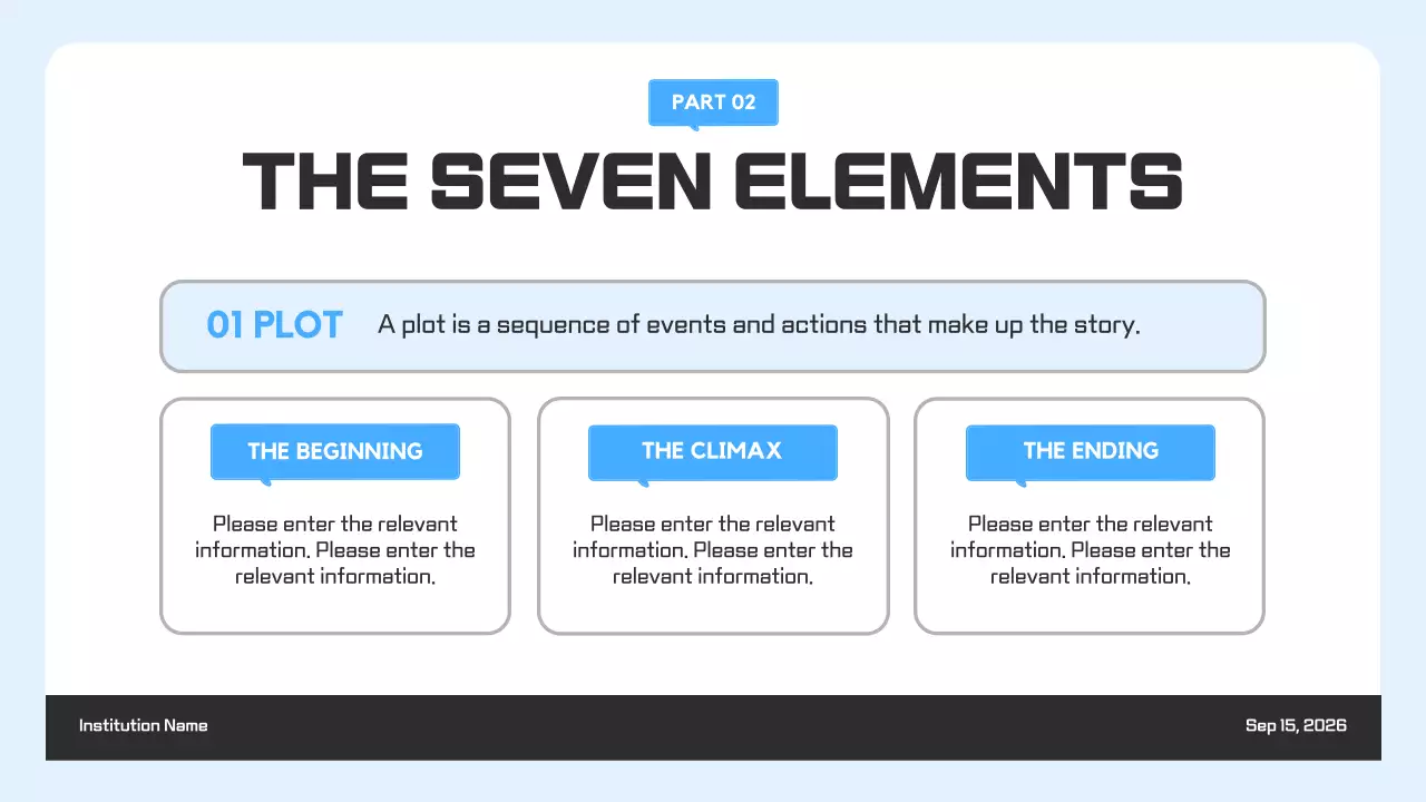 블루 모던 스토리텔링 코스 프레젠테이션