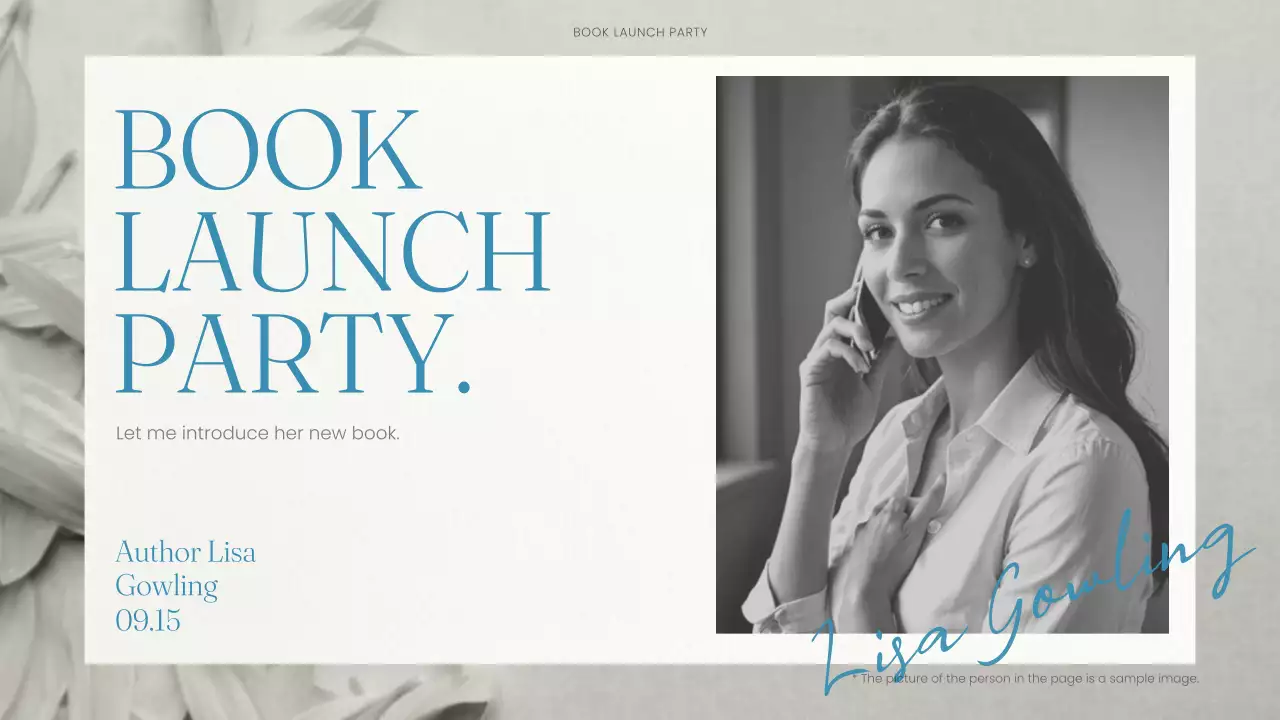 Blue Classic Book Event Invitation Presentation