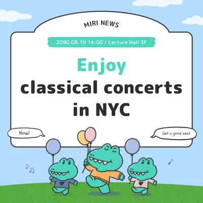 Promote a kitschy children's concert in mint and white