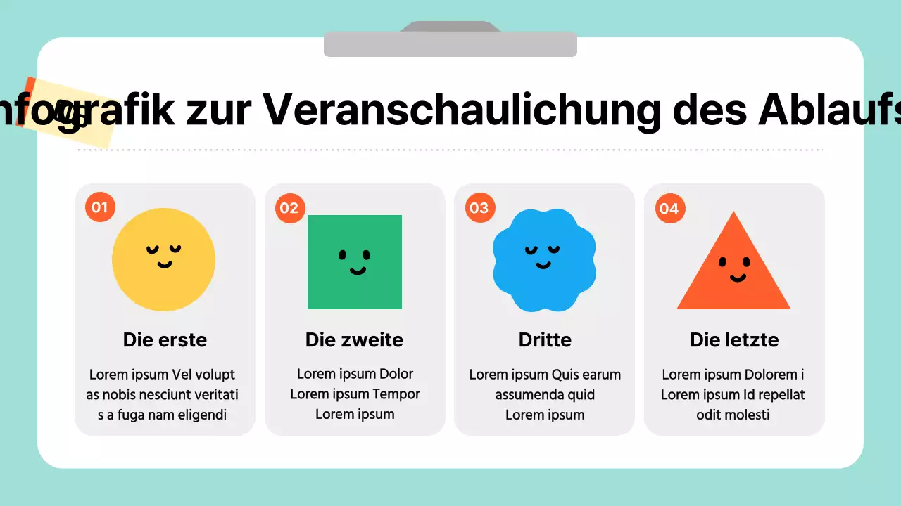 Ein einfacher, niedlicher Leitfaden in Hellblau und Weiß