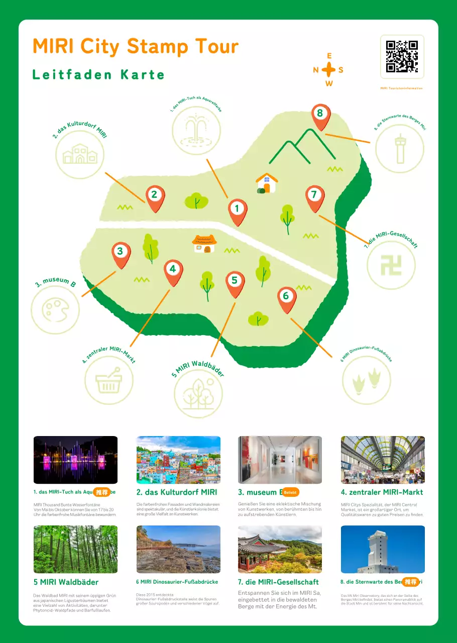 Niedliches Faltblatt zur Stadtbesichtigung