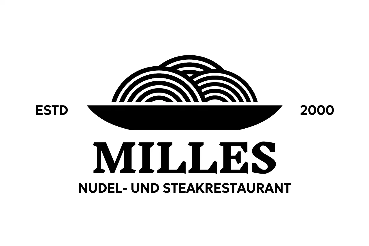 Restaurant-Logos mit minimalistischen Symbolen