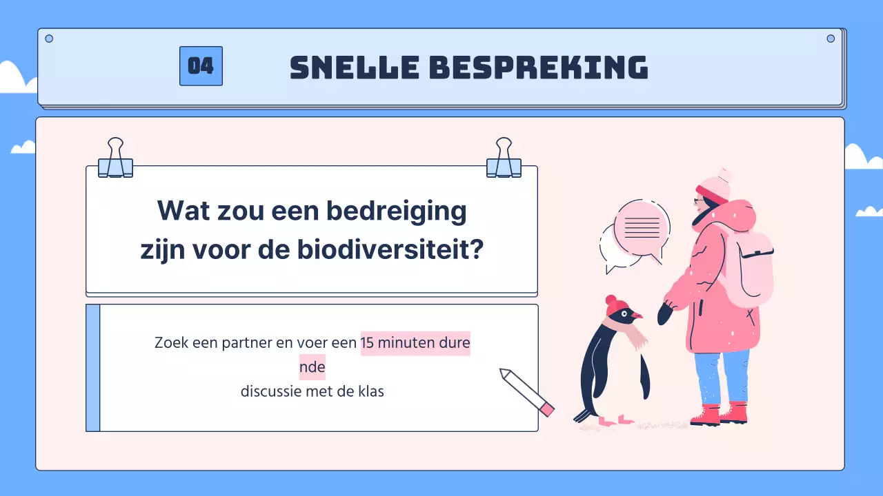 Tropische biodiversiteit in blauw en roze leermiddelen