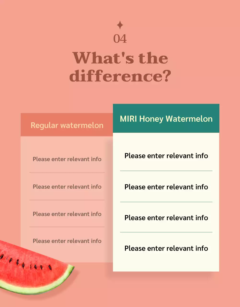 Coral Modern Watermelon Promotion Poster