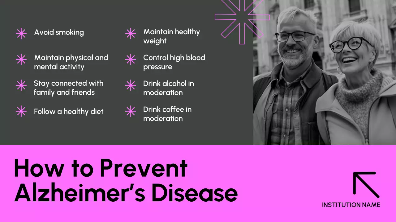 Grey Minimal Alzheimer's Guide Presentation