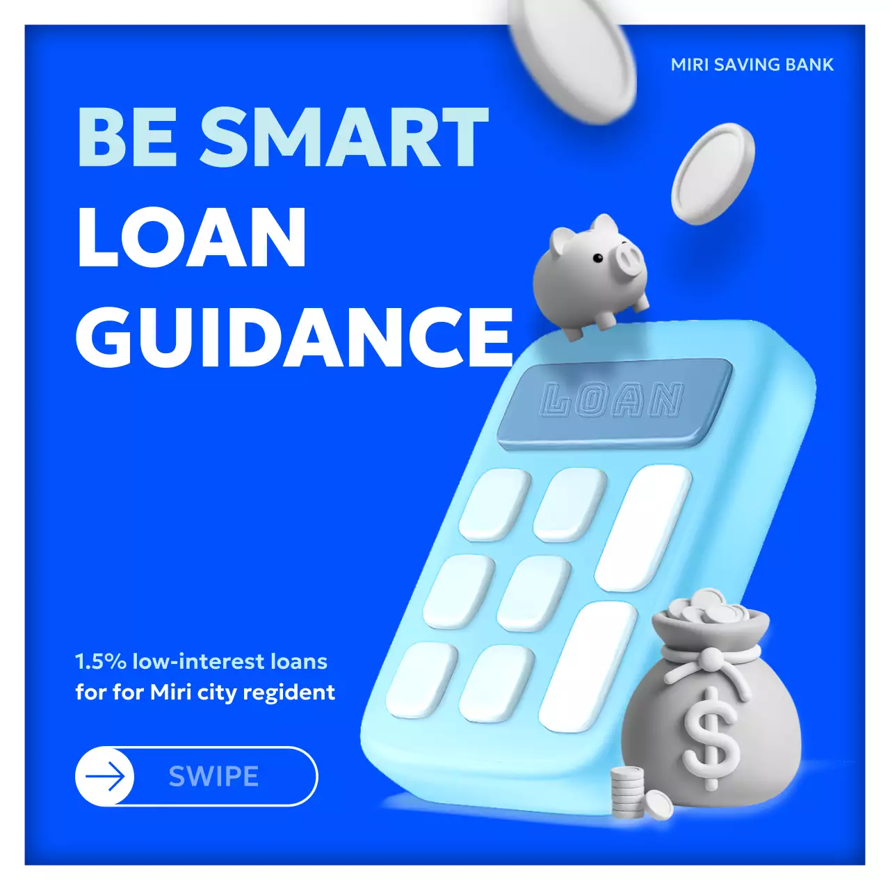 Blue Modern Loan Guide Instagram Carousel