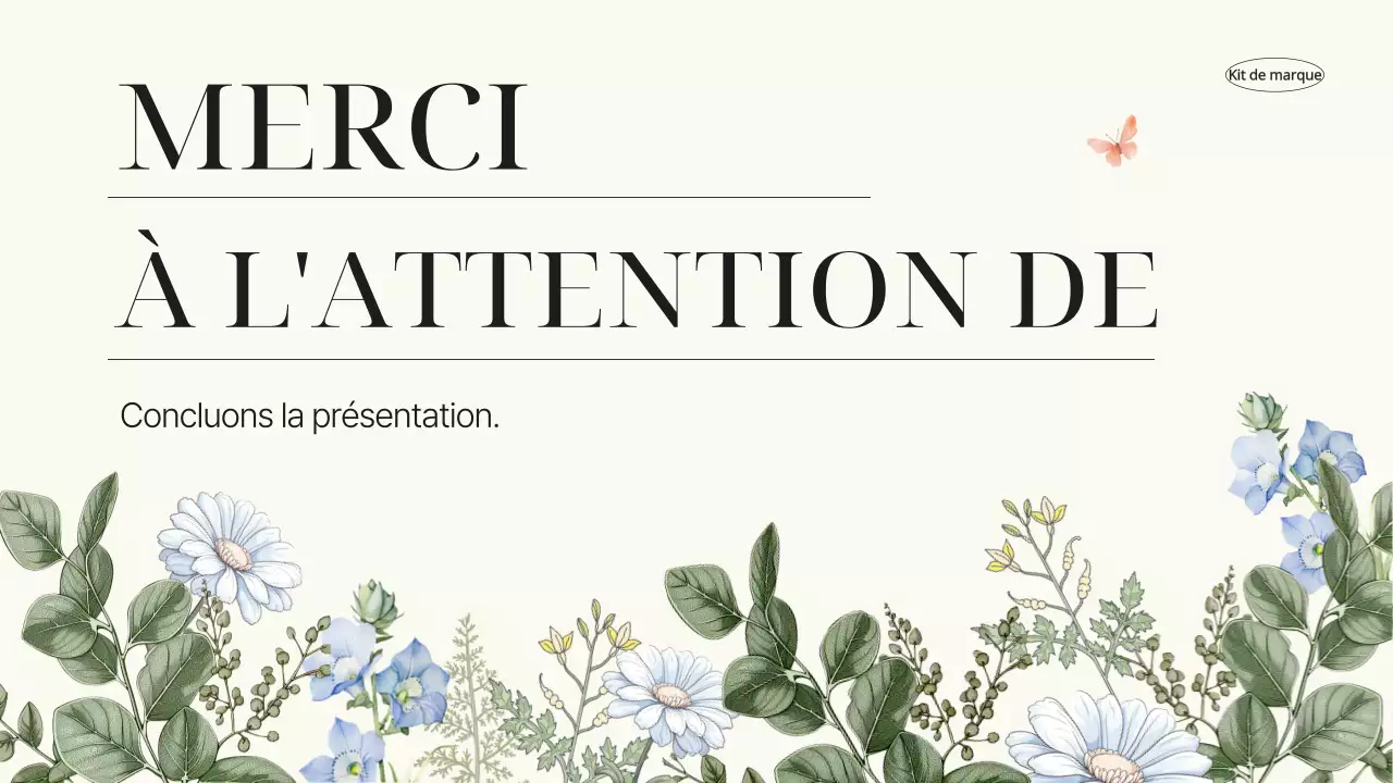 Présentation de la marque Botanic Flowers, luxueuse et de couleur ivoire