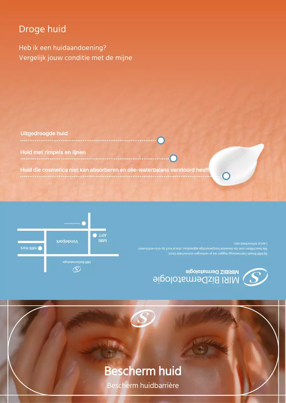 Promoot verfijnde huidverzorging in blauw en beige