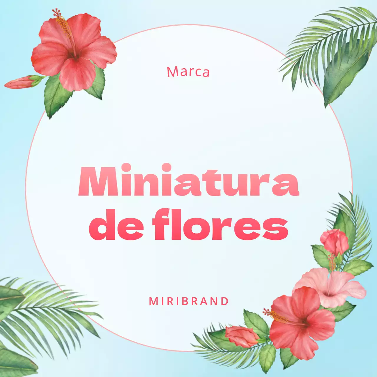 Funda con fondo floral de estilo tropical en menta y rosa fuerte