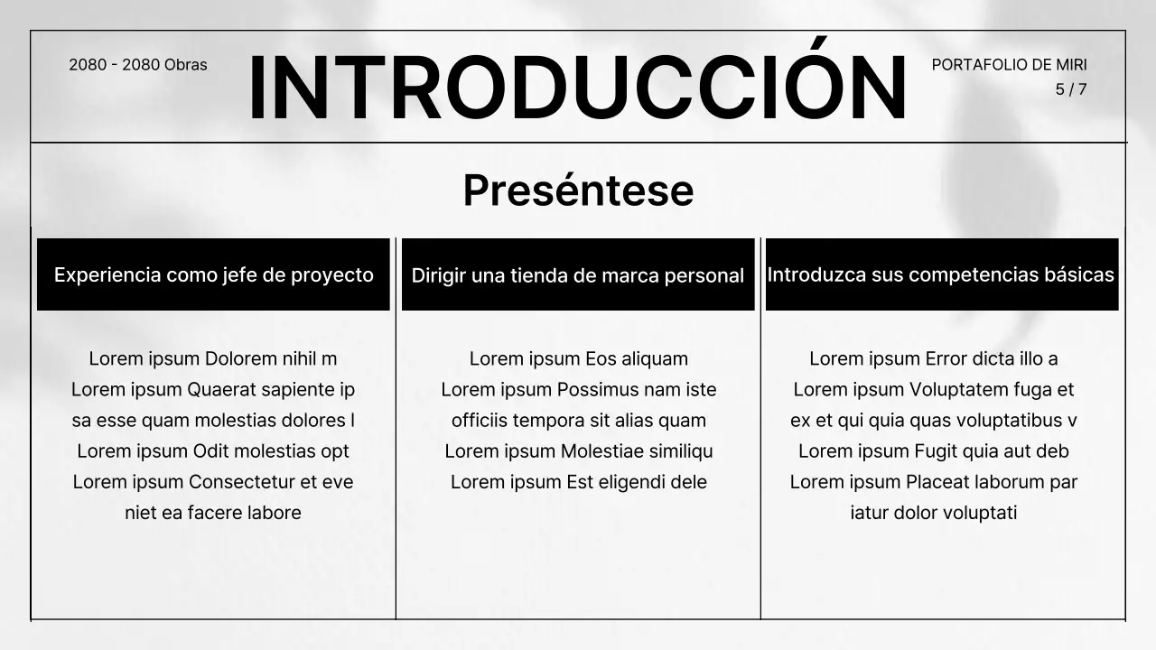 Una sencilla carpeta de CV en gris y negro