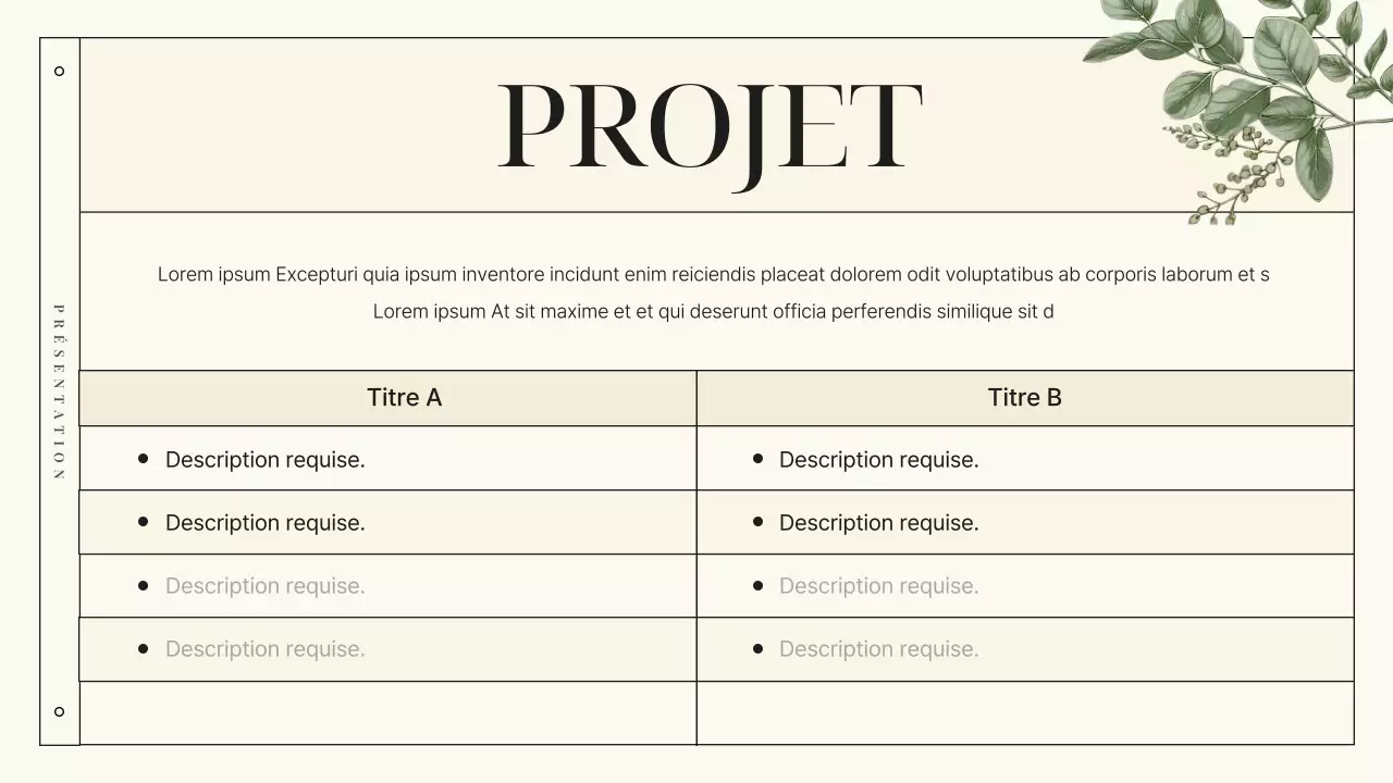 Présentation de la marque Botanic Flowers, luxueuse et de couleur ivoire