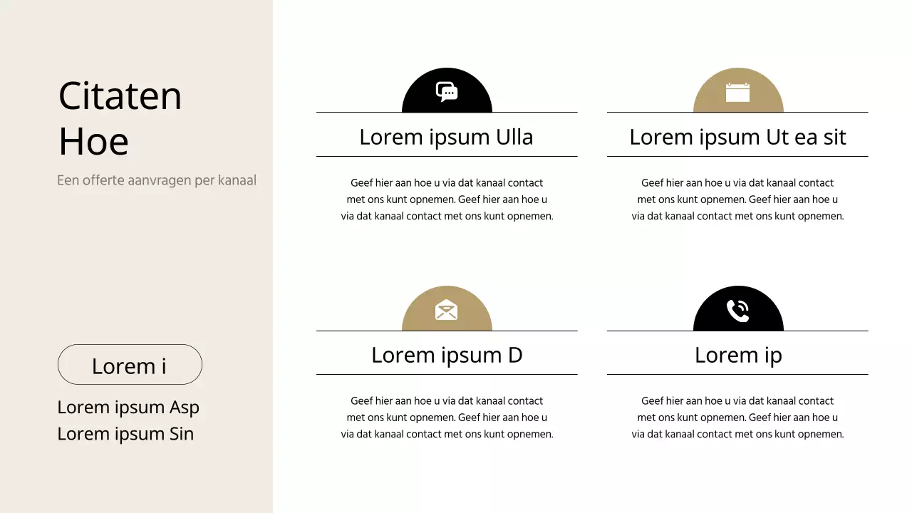 Zwart en beige modern meubilair aannemers offertegids