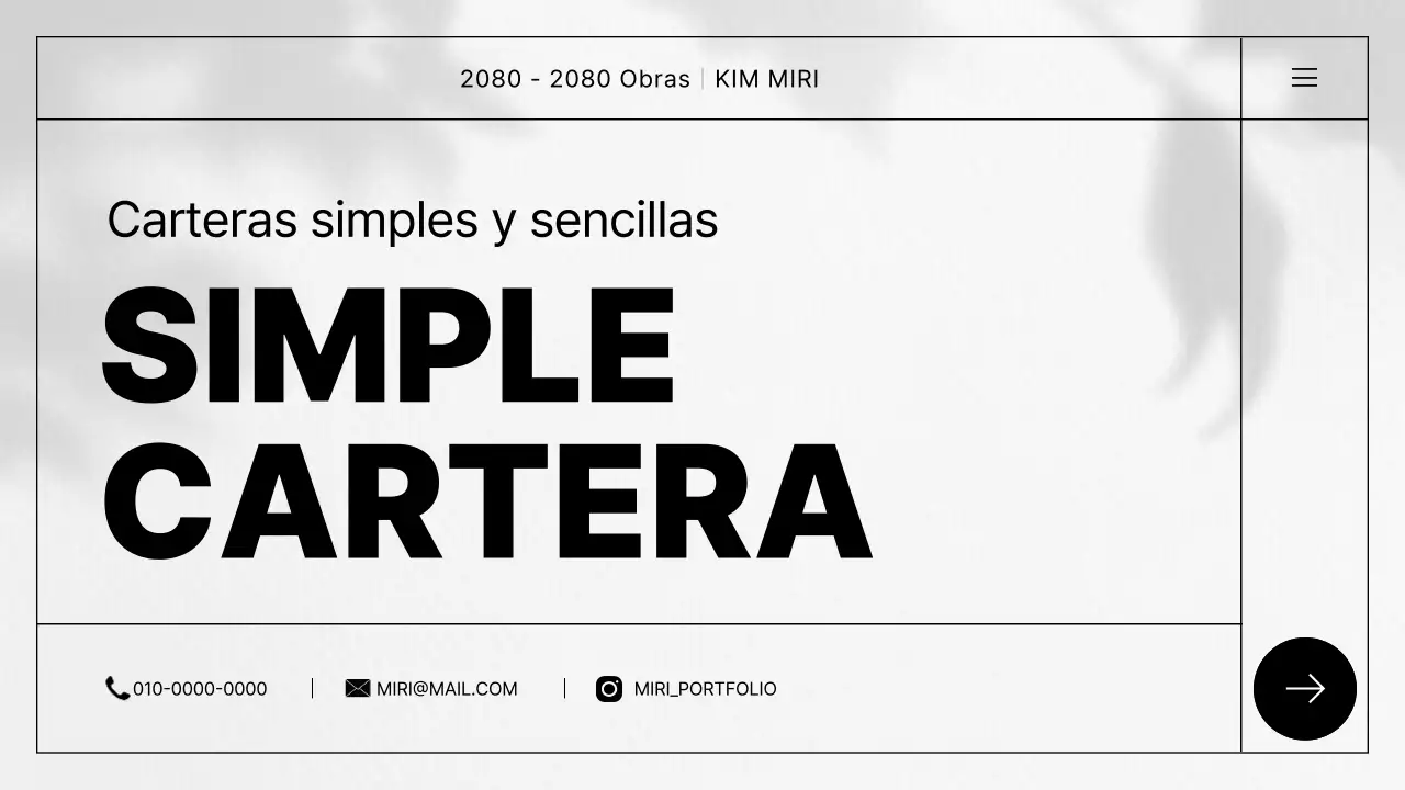 Una sencilla carpeta de CV en gris y negro