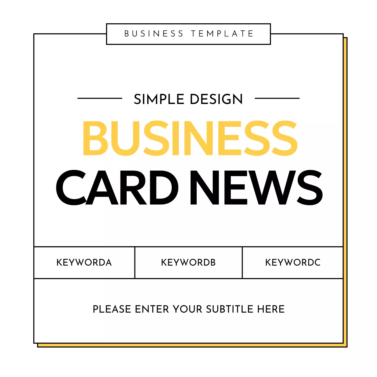 Yellow Minimal Business Guide Instagram Carousel