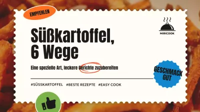 Über dieses einfache Rezept für Süßkartoffeln in Elfenbein und Orange