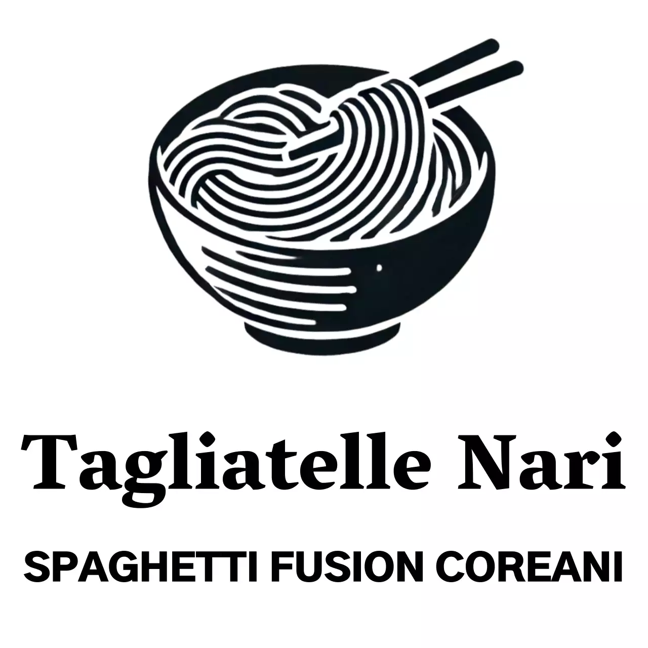 Logo del ristorante coreano Noodles con illustrazione