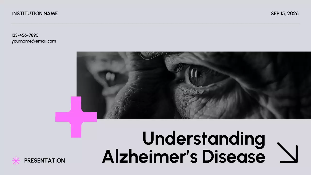 Grey Minimal Alzheimer's Guide Presentation