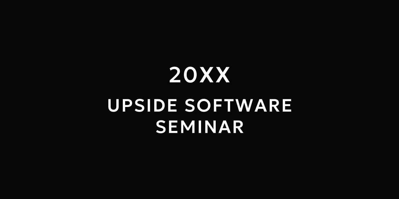 그라데이션 로고가 있는 심플한 느낌의 기업 세미나