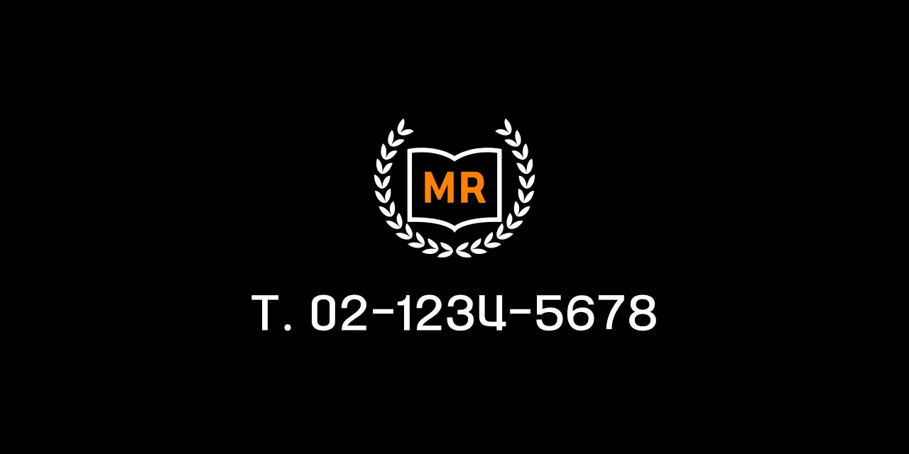 주황색과 하얀색의 월계수 장식이있는 어학원