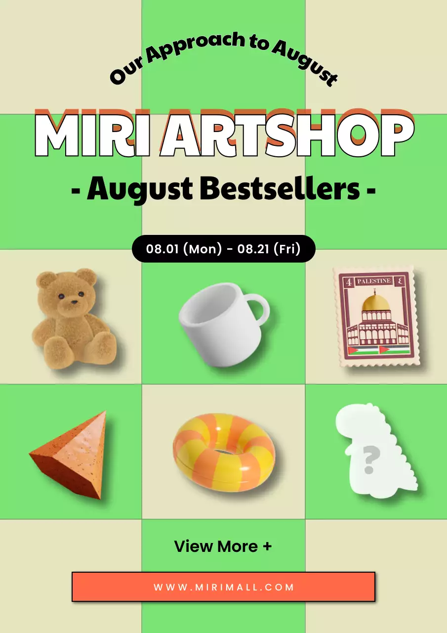 Green Trendy Artshop Promotion Poster