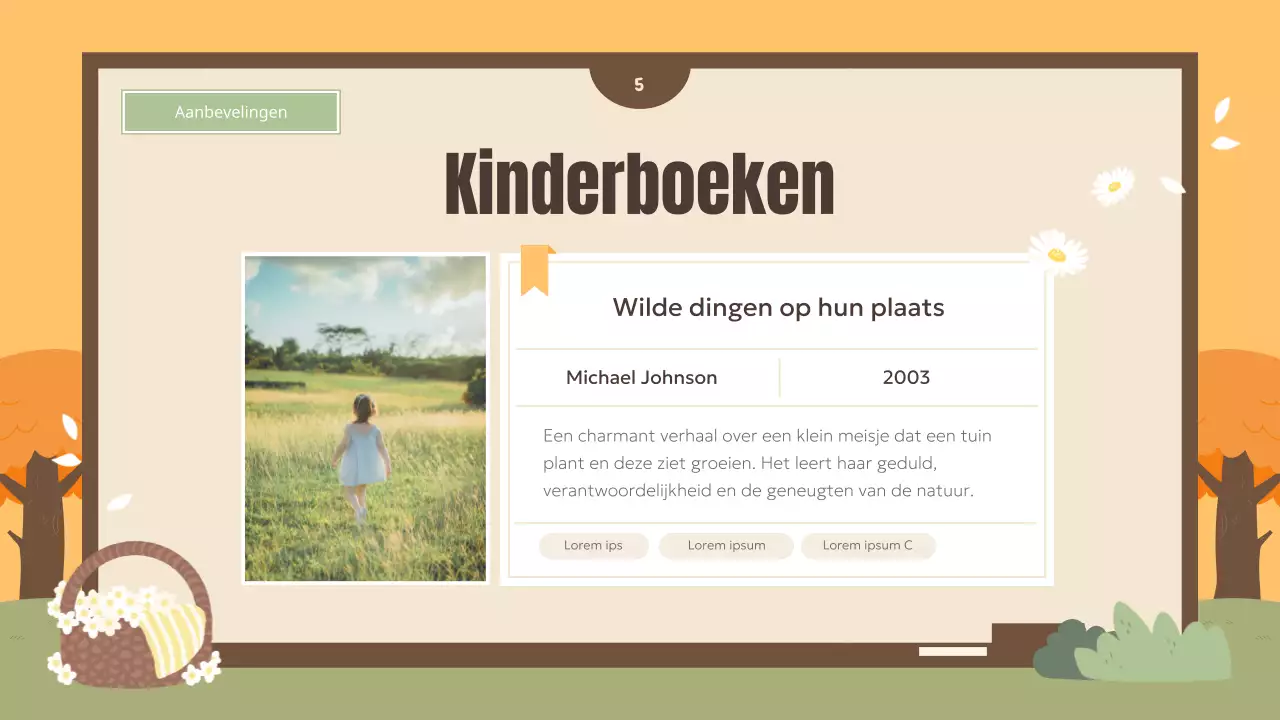 Een selectie van herfstige boekaanbevelingen in oranje en groen