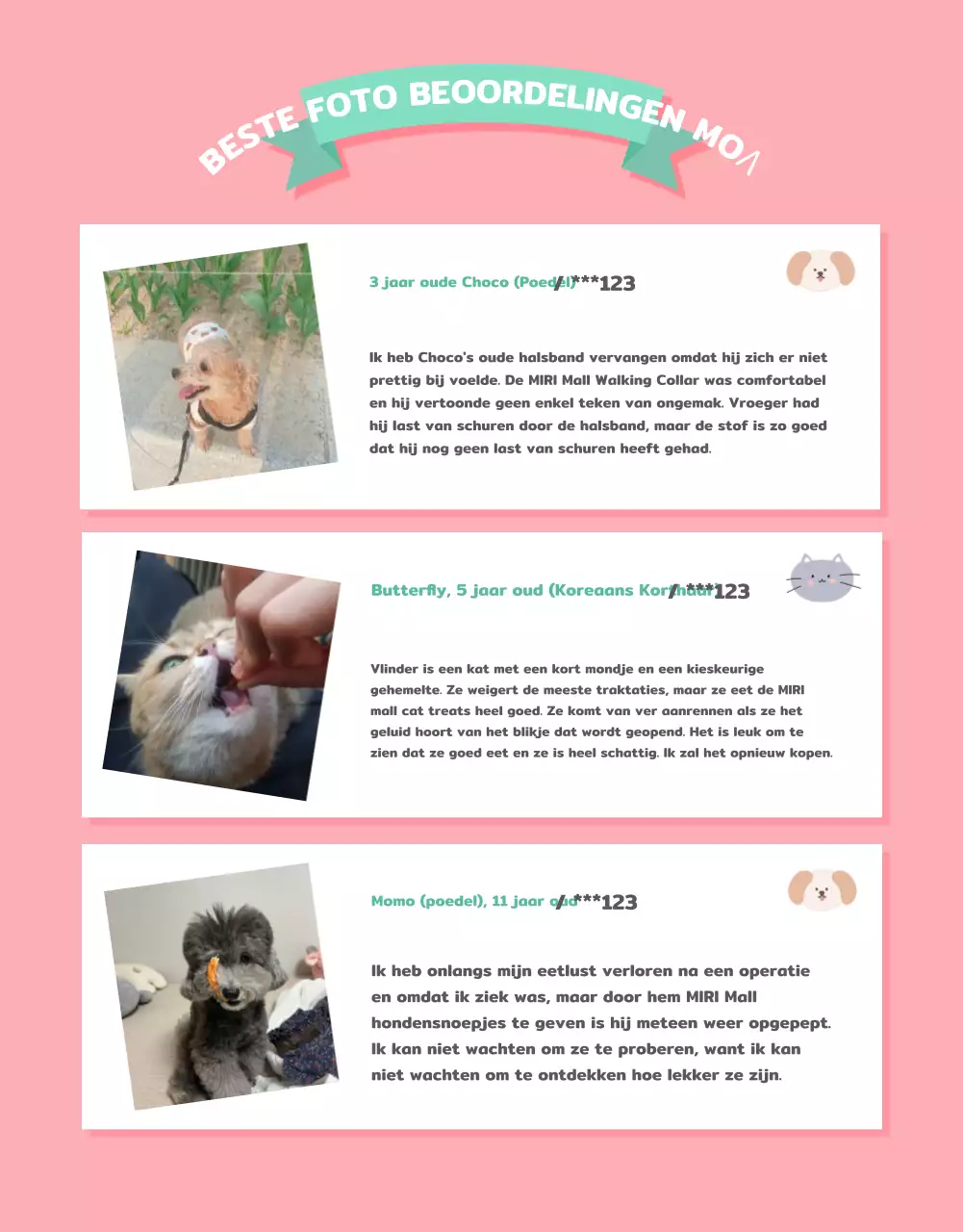 Een verzameling schattige dierenbenodigdheden in roze