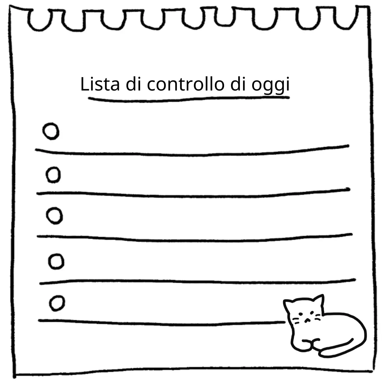 Lista di controllo Cute Today