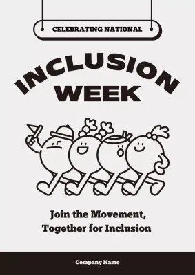 Black Minimal Inclusion Announcement Poster
