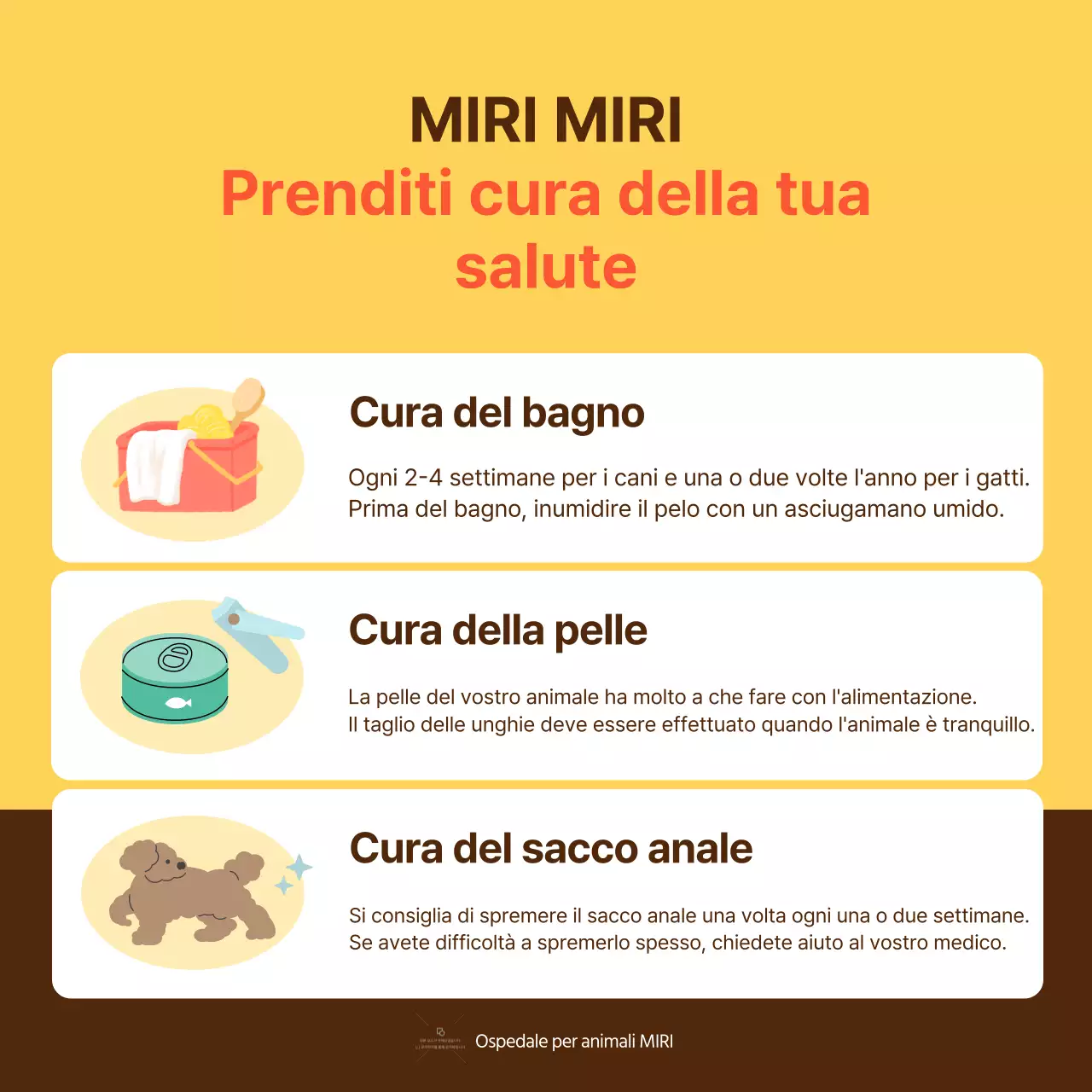 Guida gialla e arancione alla salute degli animali domestici